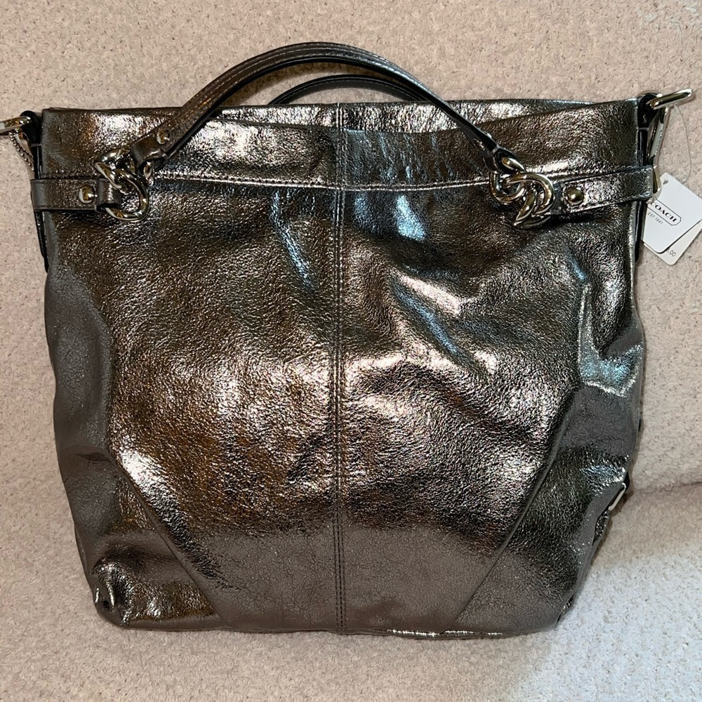 Coach Brooke bag metallic gunmetal